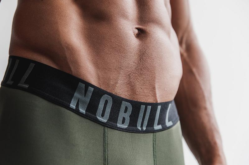 Men's Nobull 3/4 Compression Tight Jogger Olive | SG D2494F